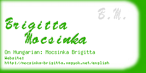 brigitta mocsinka business card